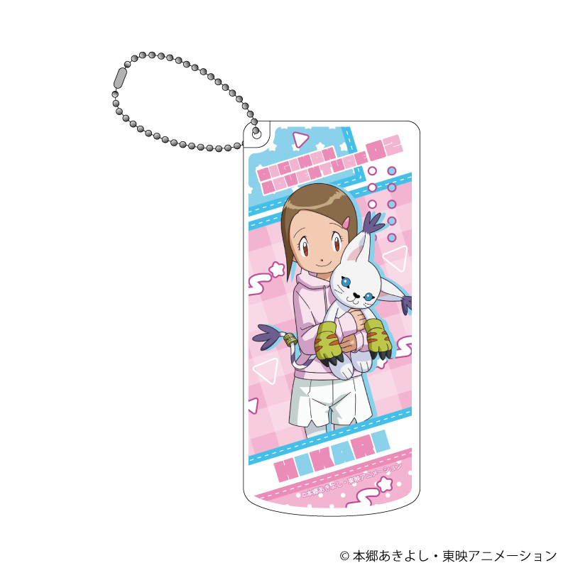 スライド式小物ケース「デジモンアドベンチャー02」18/八神ヒカリ&テイルモン ぬいぐるみver.(描き下ろしイラスト)