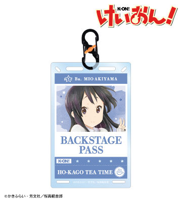 秋山 澪 Ani-Art aqua label バックステージパス風カラビナ付きカード型アクリルキーホルダー